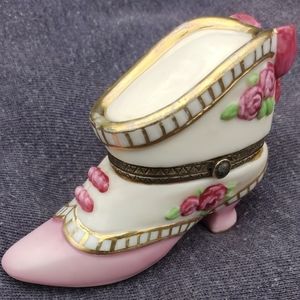 Ceramic boot trinket box